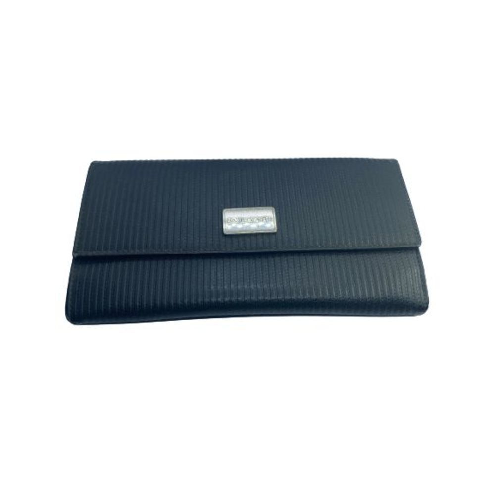 Authentic Bvlgari Black Leather Long Wallet